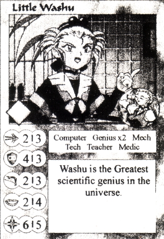 Scan of 'Little Washu' Scavenger Wars card