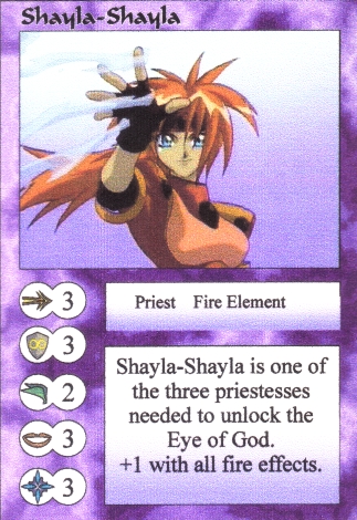 Scan of 'Shayla-Shayla' Scavenger Wars card