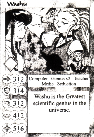 Scan of 'Washu' Scavenger Wars card