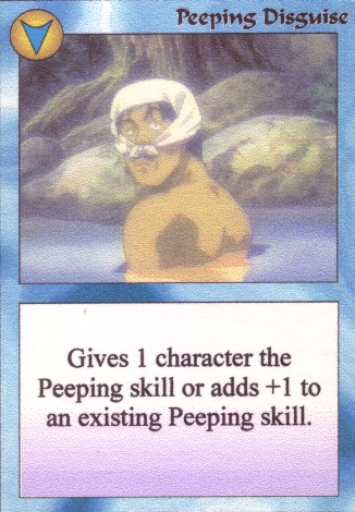 Scan of 'Peeping Disguise' Scavenger Wars card
