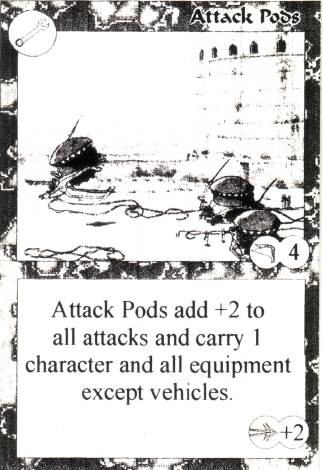 Scan of 'Attack Pods' Scavenger Wars card