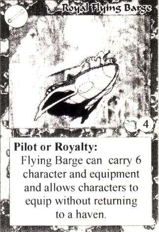 Scan of 'Royal Flying Barge' Scavenger Wars card