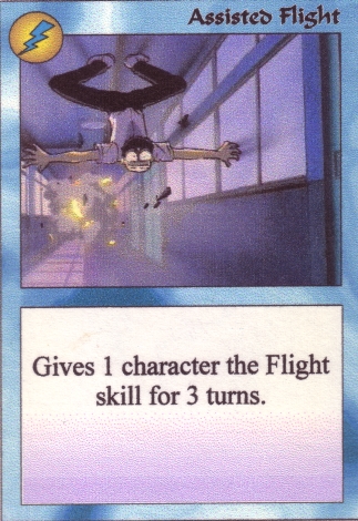 Scan of 'Assisted Flight' Scavenger Wars card