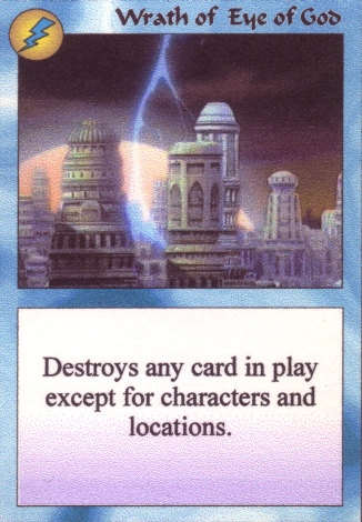 Scan of 'Wrath of Eye of God' Scavenger Wars card