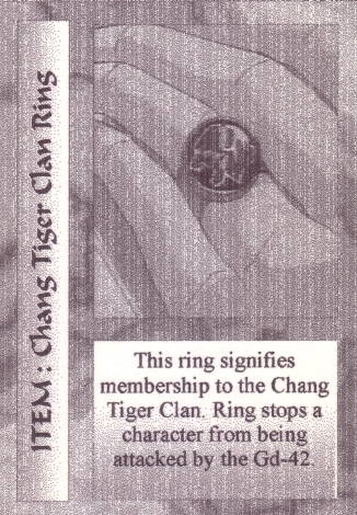 Scan of 'Chang Tiger Clan Ring' Scavenger Wars card