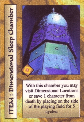 Scan of 'Dimensional Sleep Chamber' Scavenger Wars card
