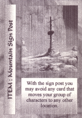 Scan of 'Mountain Sign Post' Scavenger Wars card