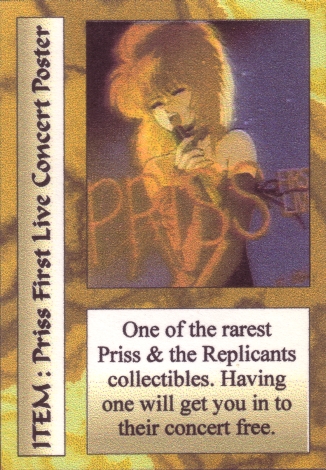 Scan of 'Priss First Live Concert Poster' Scavenger Wars card