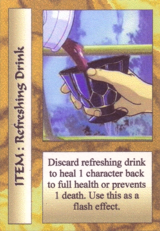 Scan of 'Refreshing Drink' Scavenger Wars card
