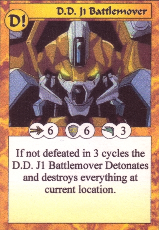Scan of 'D.D. J1 Battlemover' Scavenger Wars card