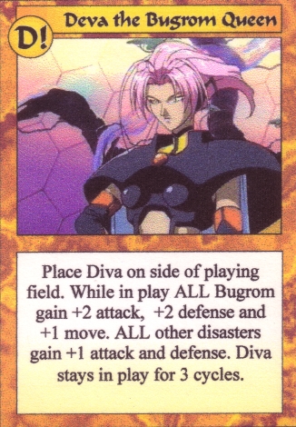 Scan of 'Deva the Bugrom Queen' Scavenger Wars card