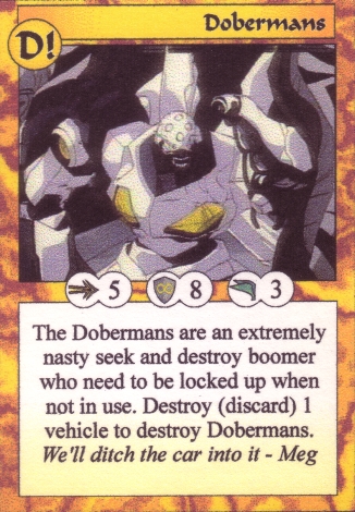 Scan of 'Dobermans' Scavenger Wars card