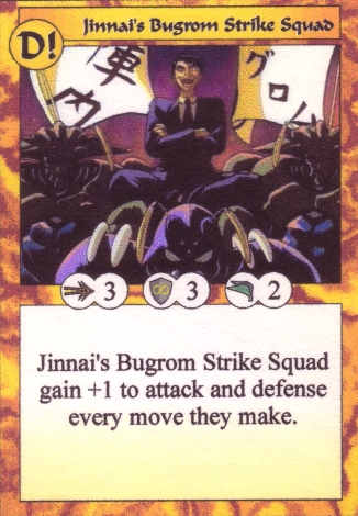 Scan of 'Jinnai's Bugrom Strike Squad' Scavenger Wars card
