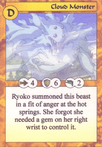 Scan of 'Cloud Monster' Scavenger Wars card