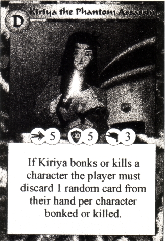 Scan of 'Kiriya the Phantom Assassin' Scavenger Wars card
