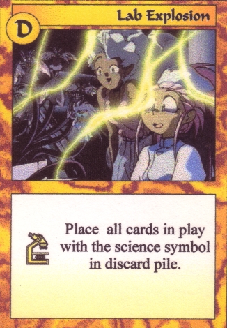 Scan of 'Lab Explosion' Scavenger Wars card