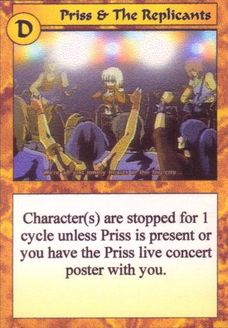 Scan of 'Priss & The Replicants' Scavenger Wars card