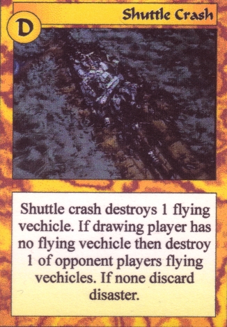 Scan of 'Shuttle Crash' Scavenger Wars card
