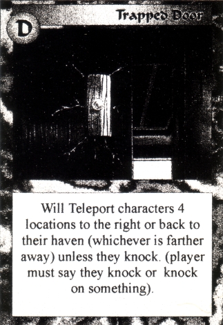 Scan of 'Trapped Door' Scavenger Wars card
