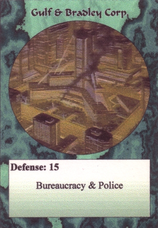 Scan of 'Gulf & Bradley Corp.' Scavenger Wars card