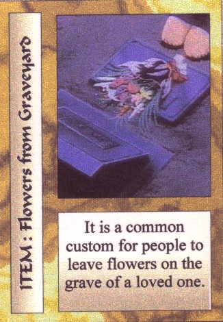 Scan of 'Flowers from Graveyard' Scavenger Wars card