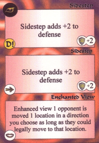 Scan of 'Sidestep / Sidestep / Enchanted View' Scavenger Wars card