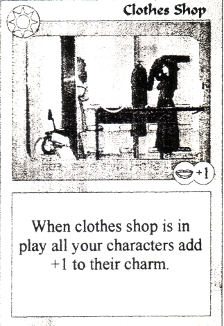 Scan of 'Clothes Shop' Scavenger Wars card